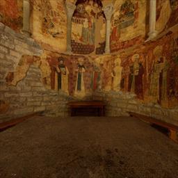 Visita virtual Santa María de Iguacel - Frescos románicos Jaca