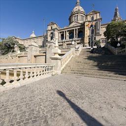 Visita virtual Escalera de acceso al Palacio de Montjuic Barcelona